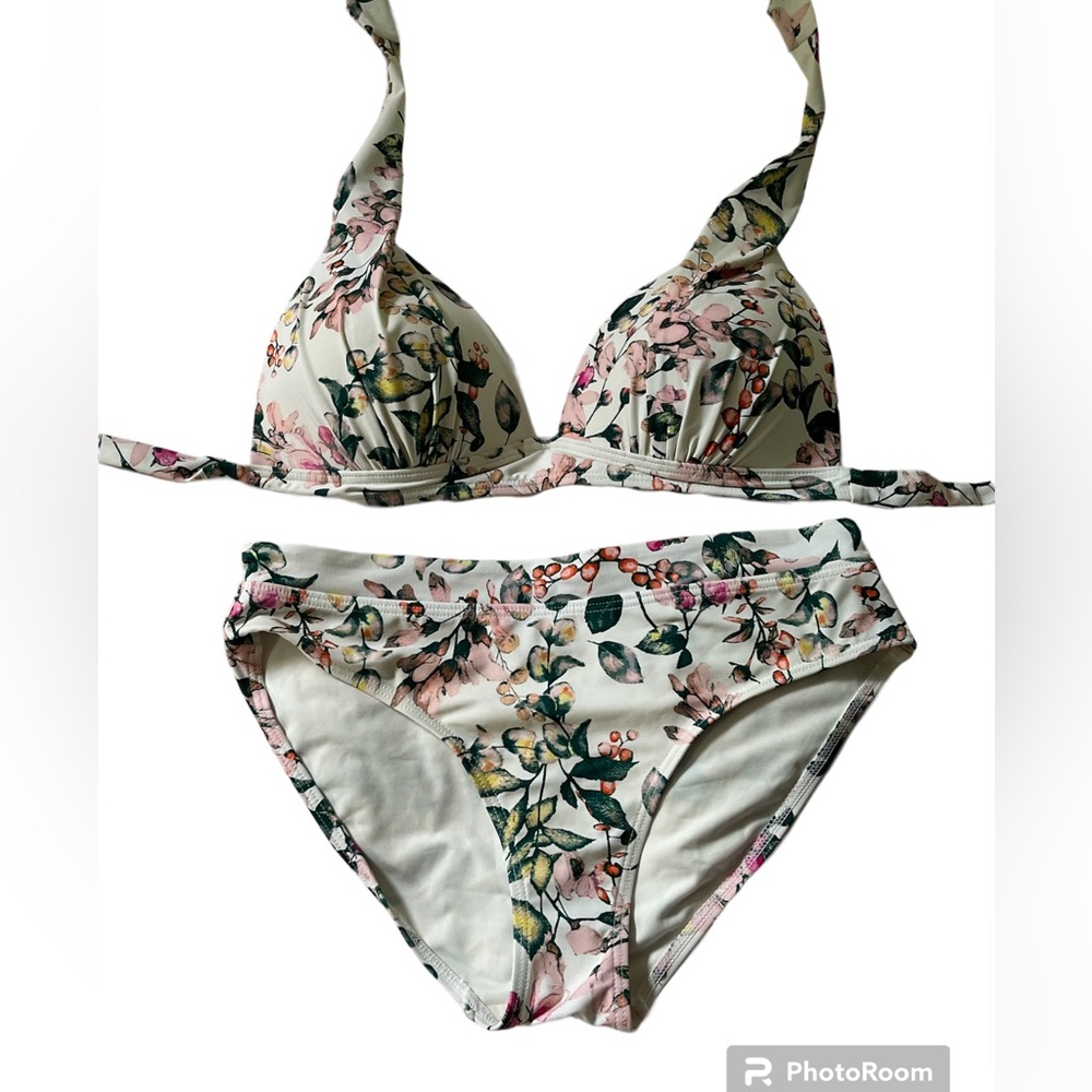 Nip Tuck Swim Botanical print Bikini size 8